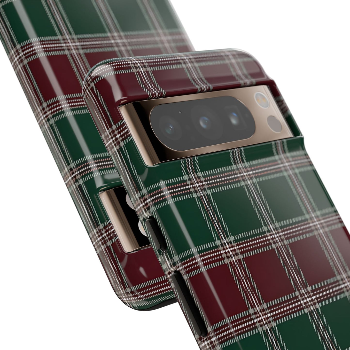 Green & Burgundy Plaid Tough Phone Case