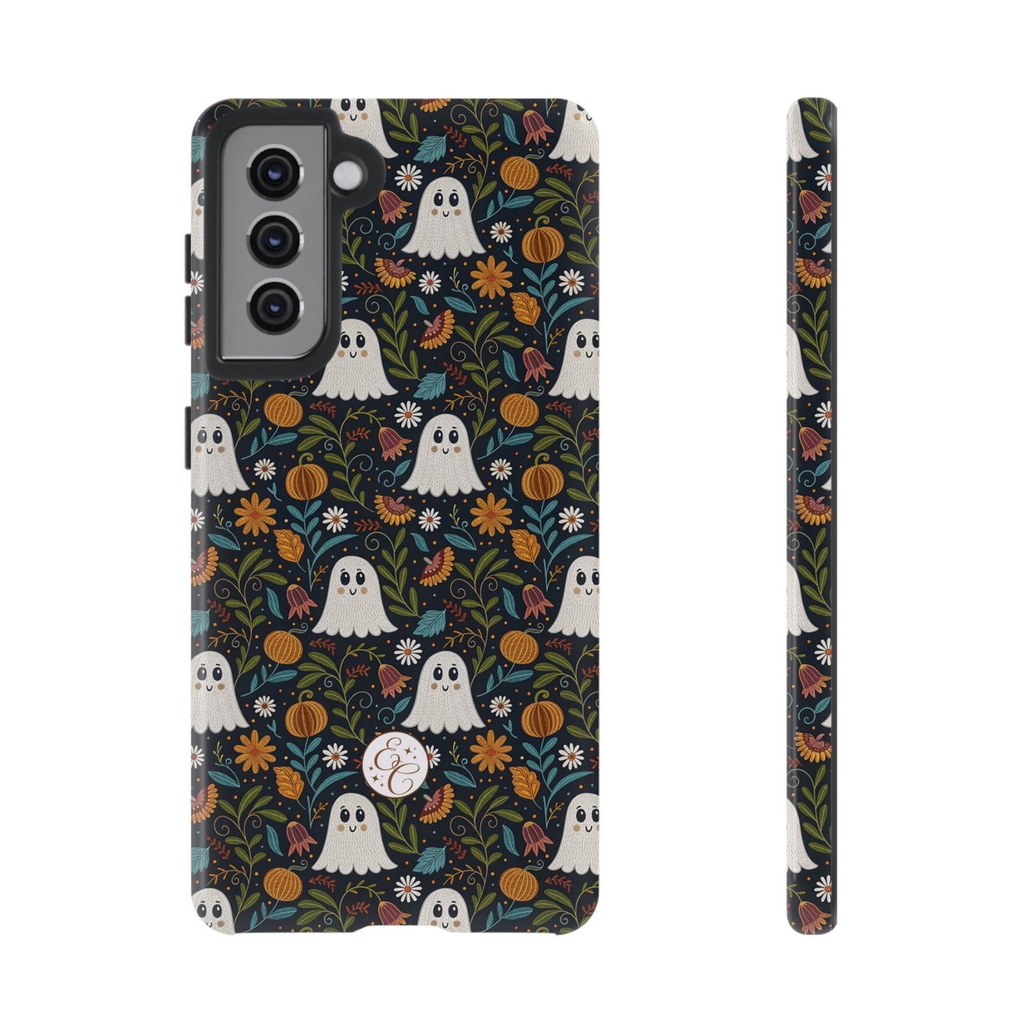Boho Halloween Ghost Pattern Tough Phone Case