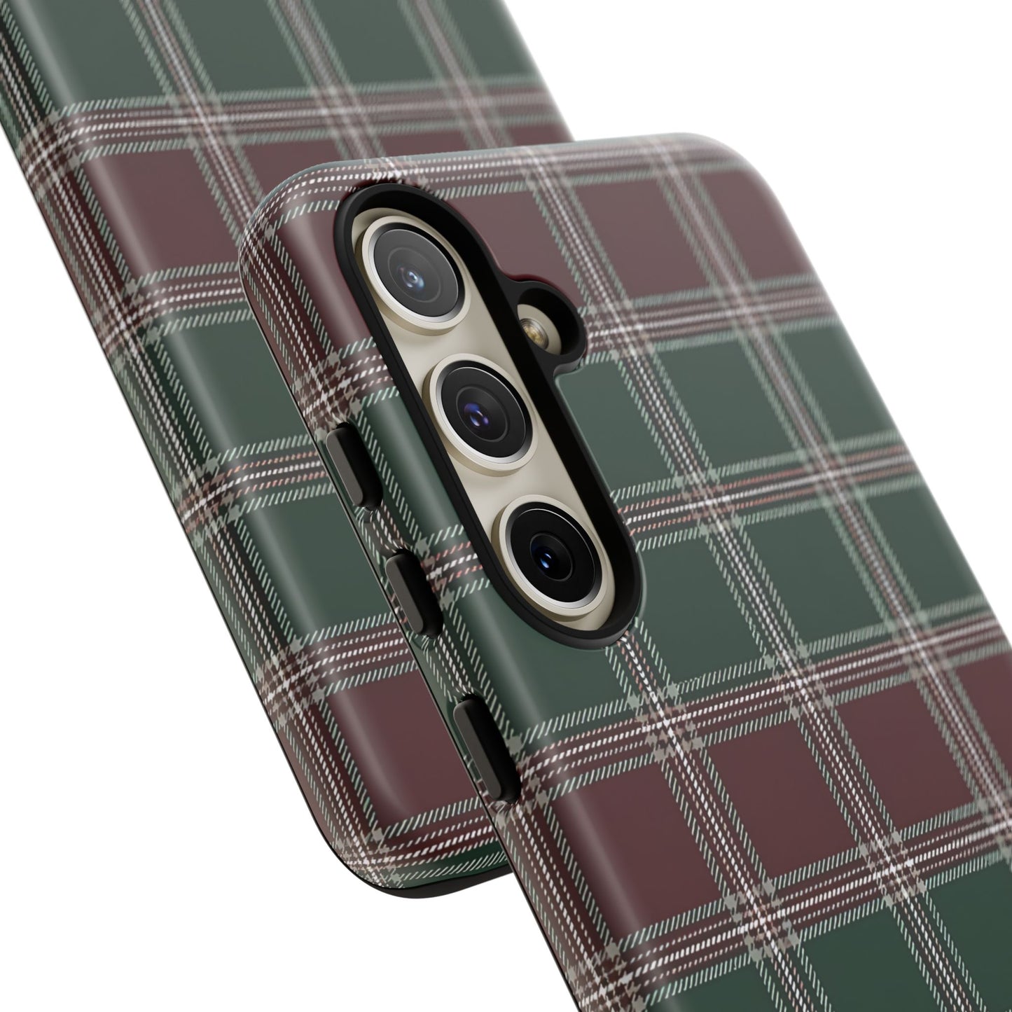 Green & Burgundy Plaid Tough Phone Case
