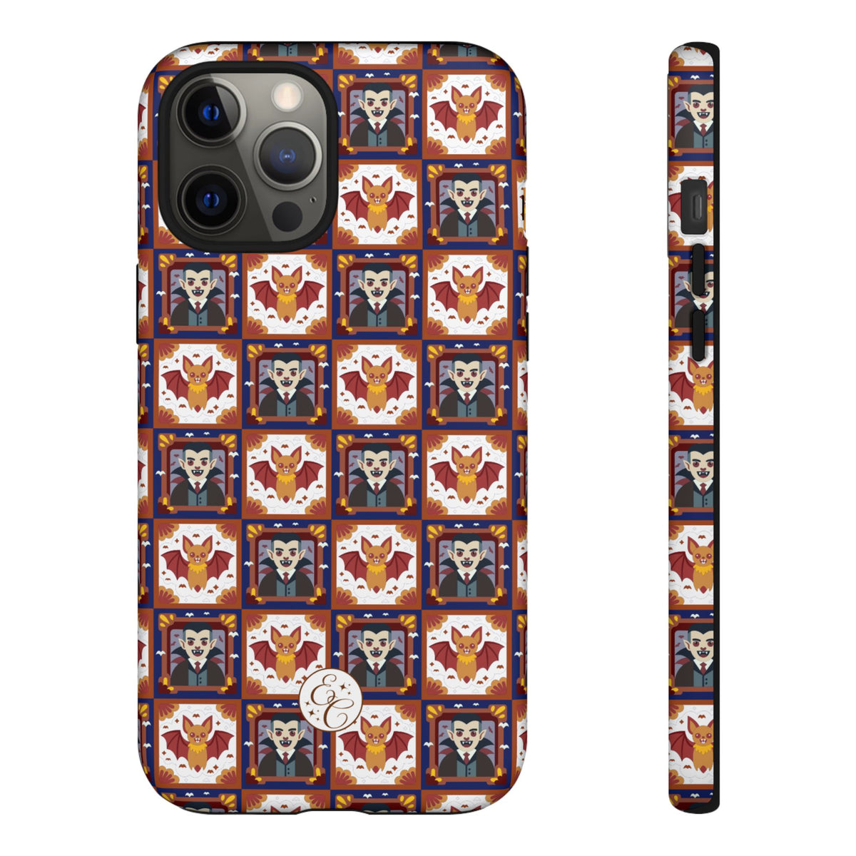 Dracula & Bat Pattern Halloween Phone Case
