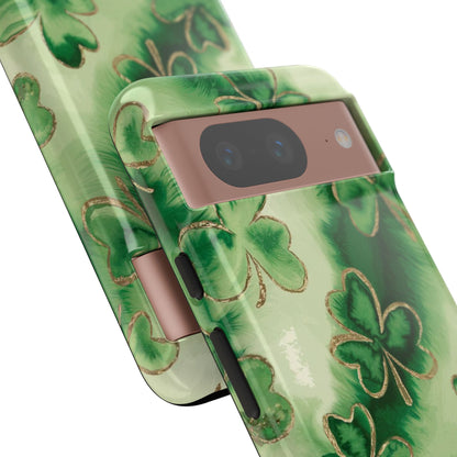 Shamrock Watercolor Pattern Tough Phone Case