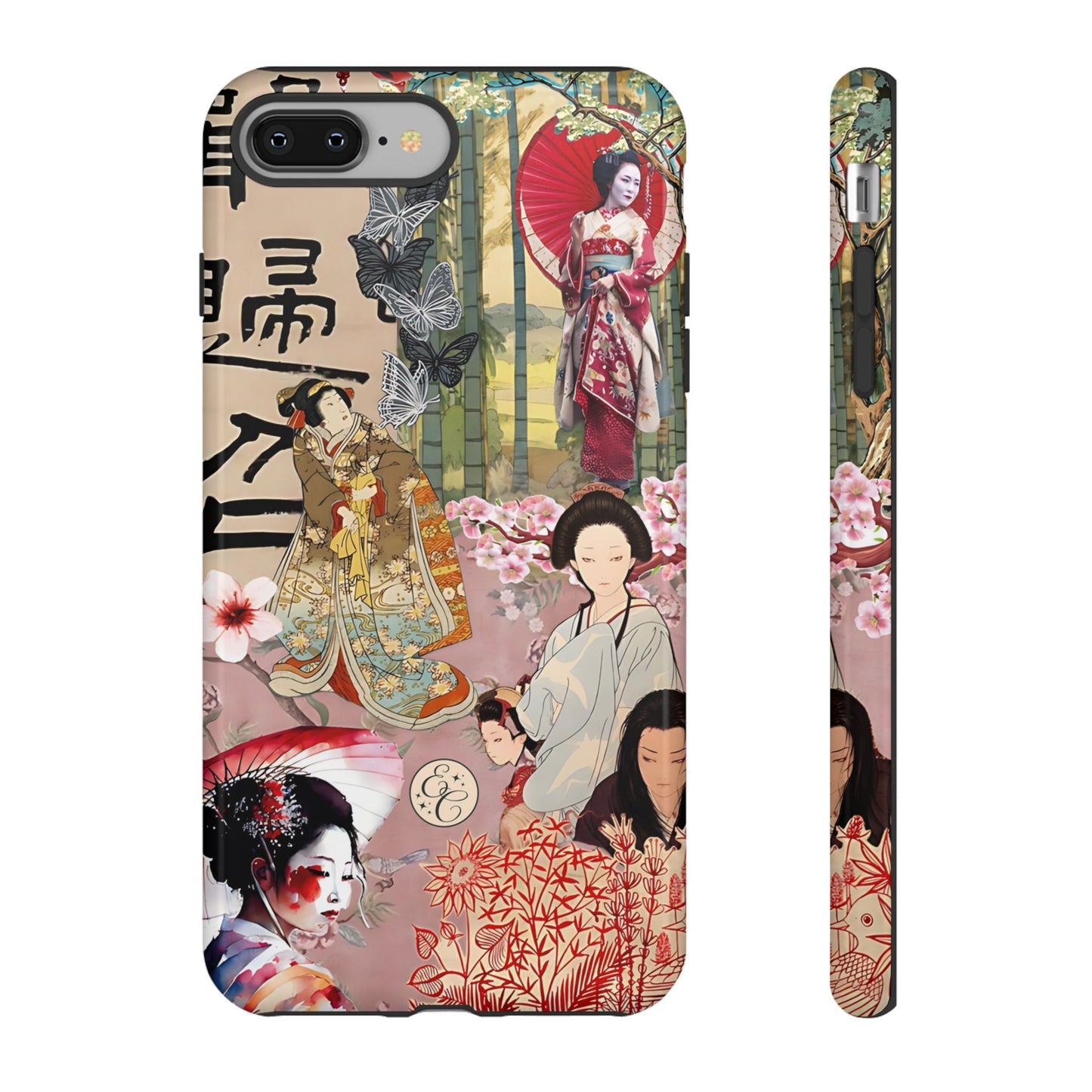 Japanese Geisha Collage Tough Phone Case