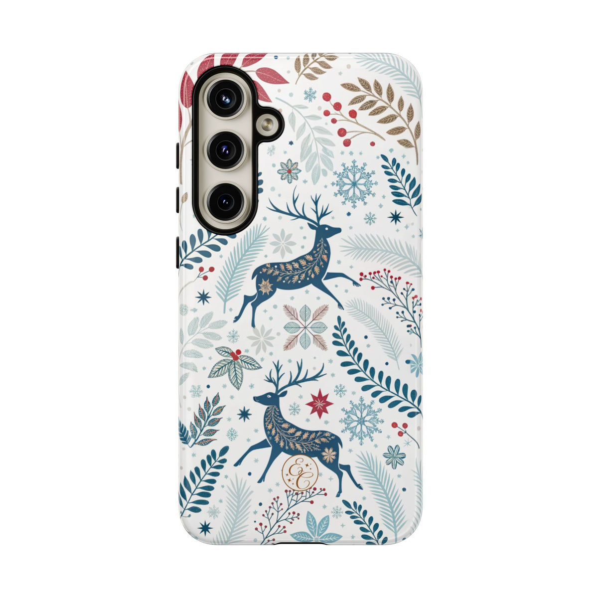 Blue Winter Deer Phone Case