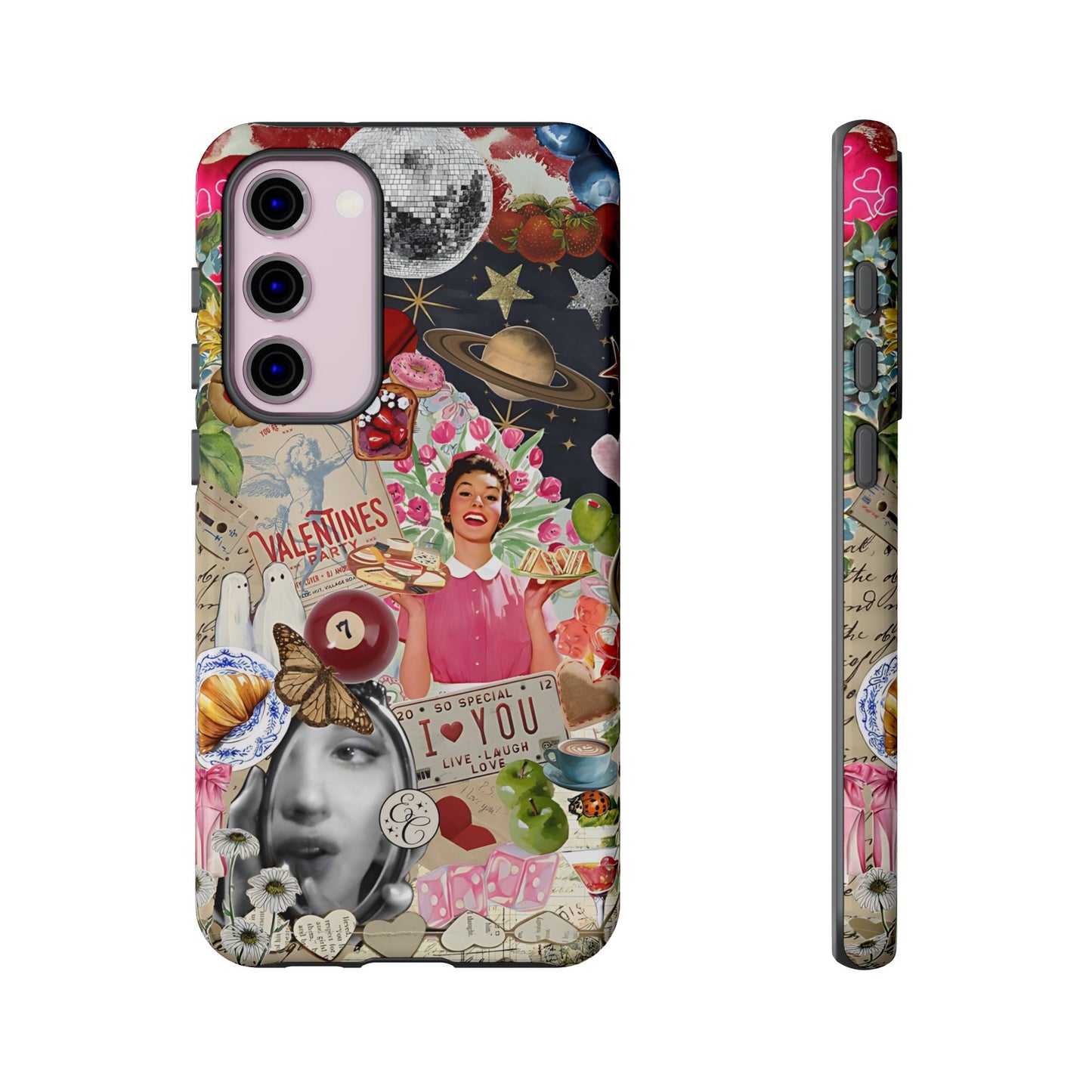 Retro Aesthetic Collage Art Tough Phone Case