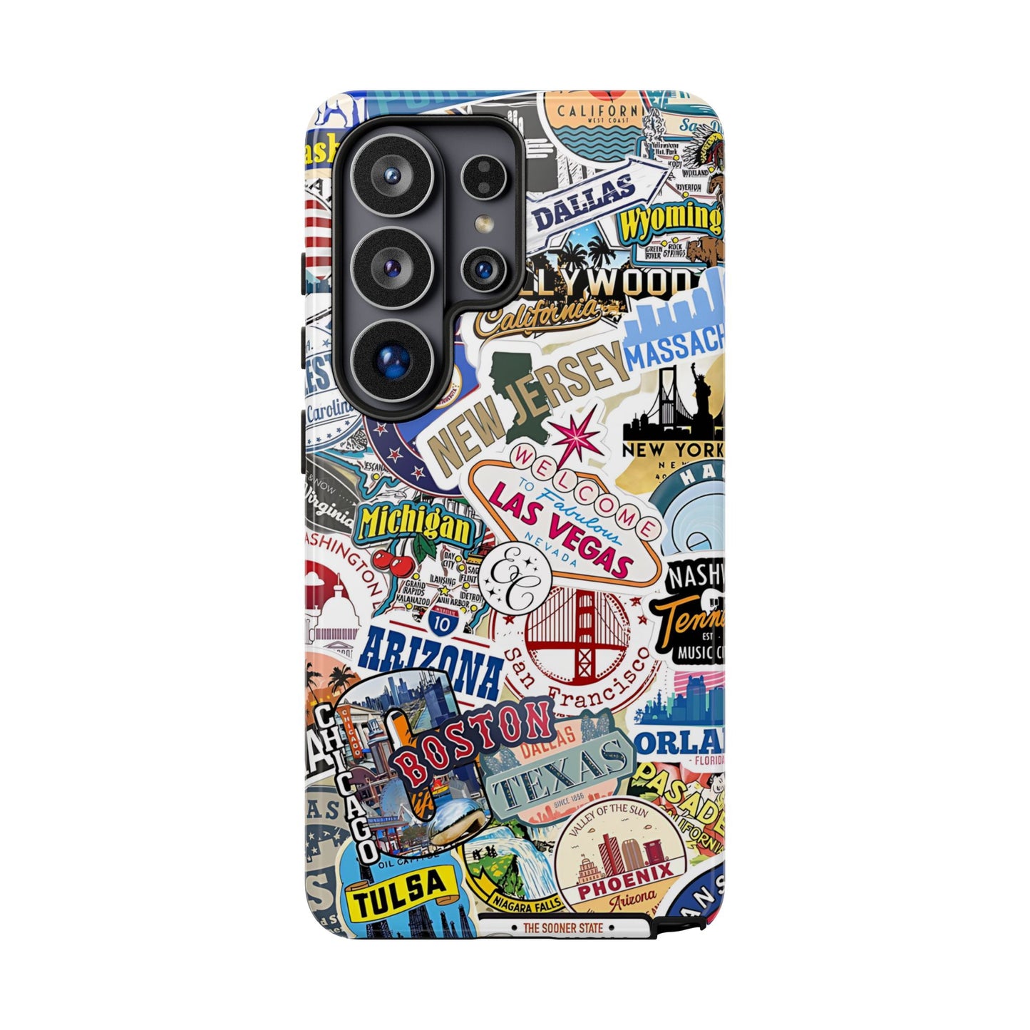 USA Travel Stickers Tough Phone Case