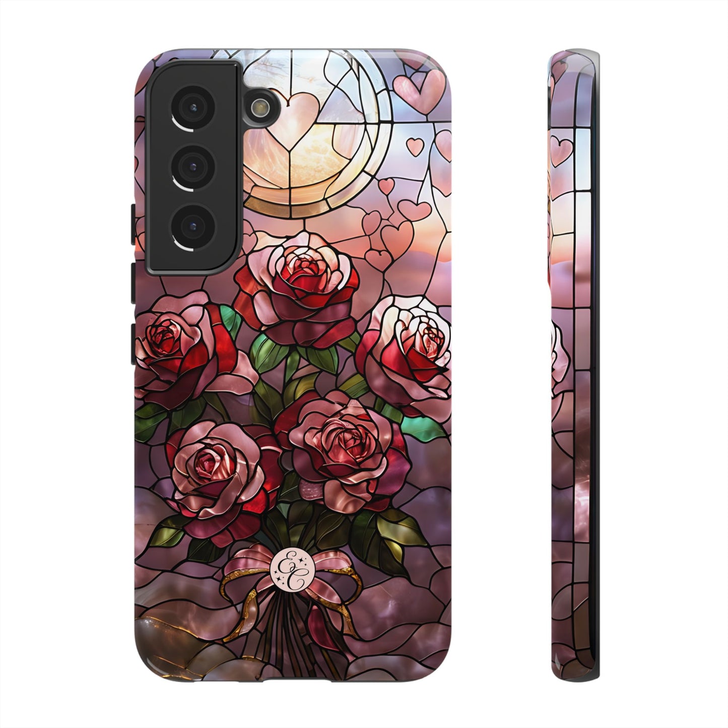 Bouquet of Roses Stained Glass Tough Phone Case