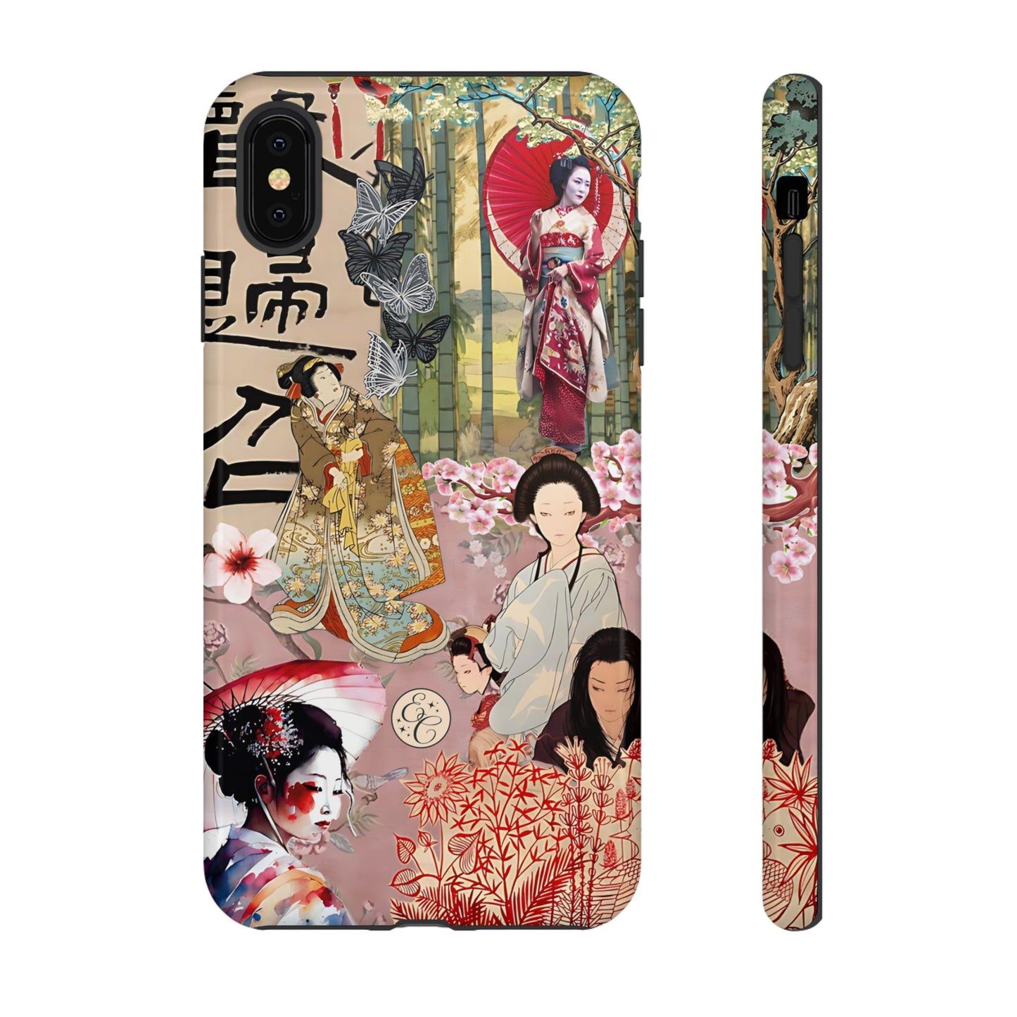 Japanese Geisha Collage Tough Phone Case