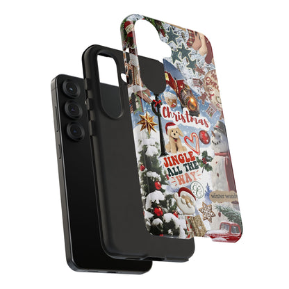 Christmas Holiday Collage Tough Phone Case