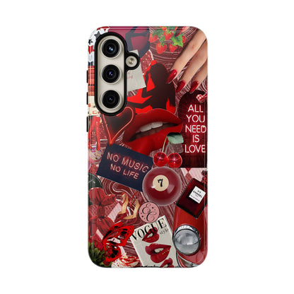 Red Aesthetic Collage Tough Phone Case