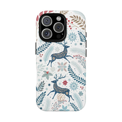Blue Winter Deer Phone Case