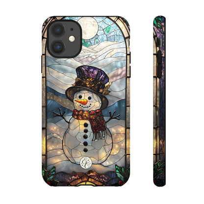 Snowman Stained Glass Phone Case