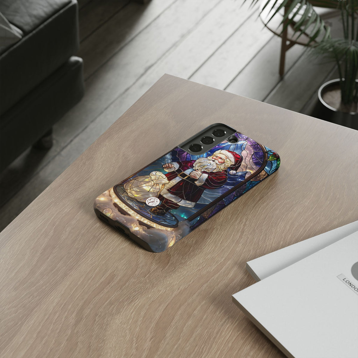 Santa Claus Stained Glass Phone Case
