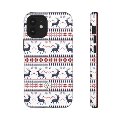 Christmas Reindeer Pattern Tough Phone Case