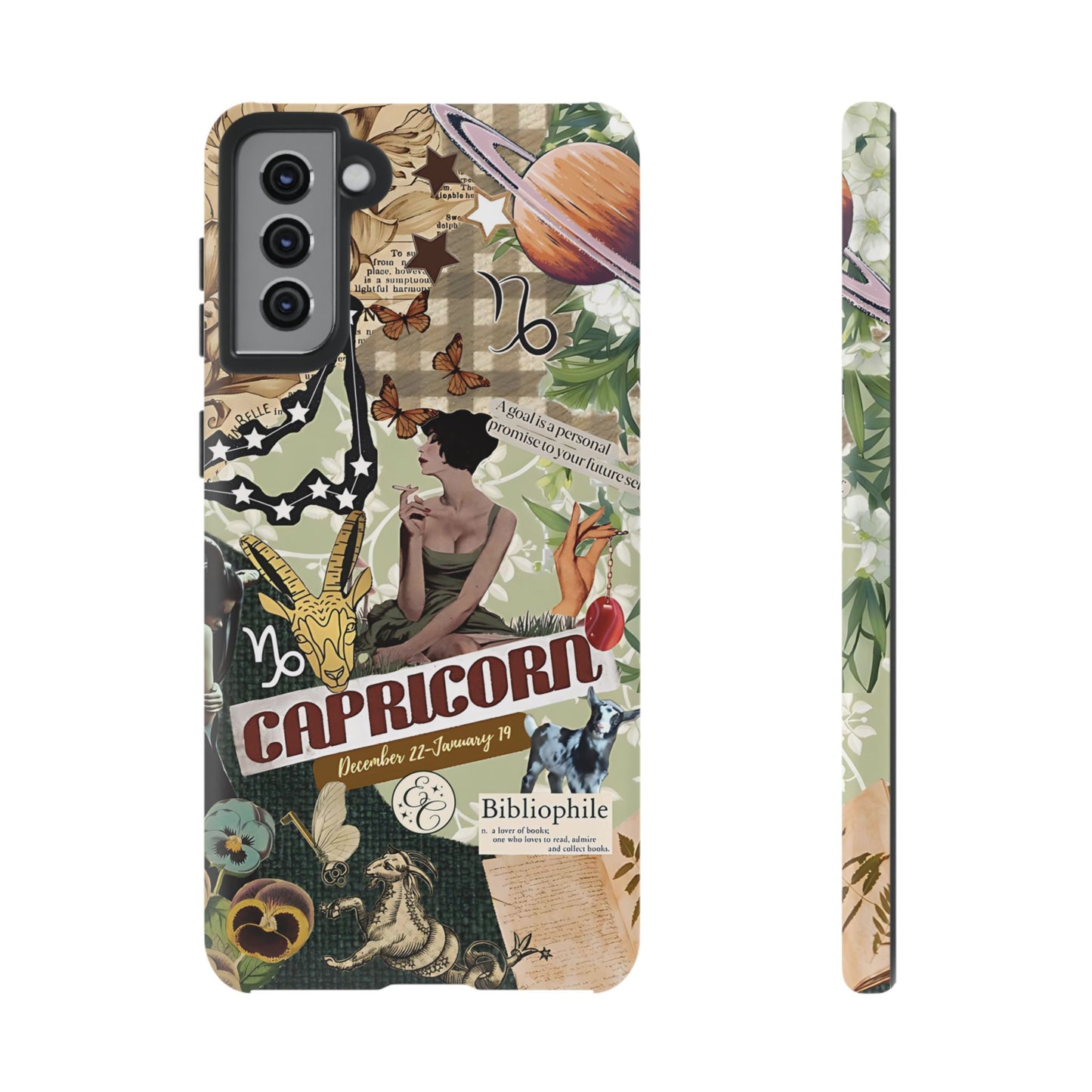 Capricorn Retro Zodiac Collage Tough Phone Case