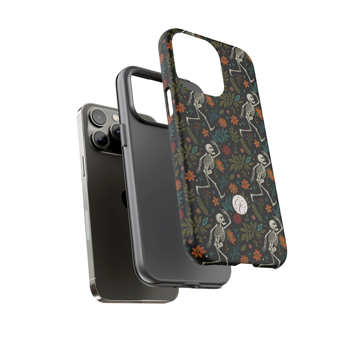 Boho Skeleton Pattern Halloween Phone Case