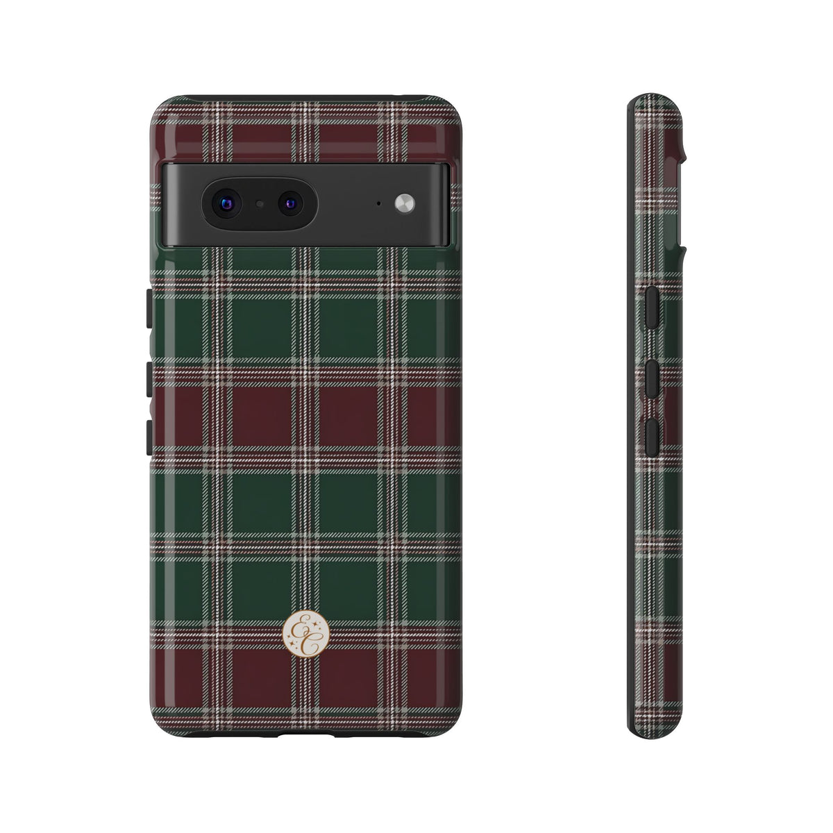 Green & Burgundy Plaid Christmas Phone Case