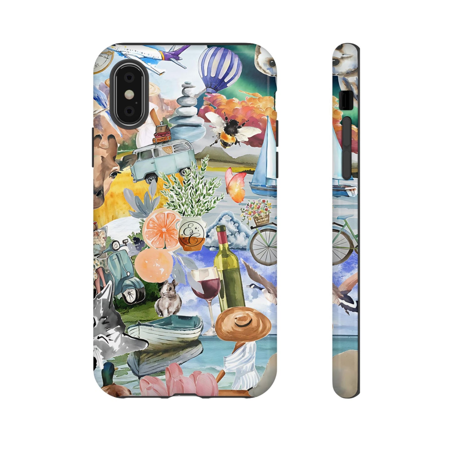 Vintage Travel Collage Tough Phone Case