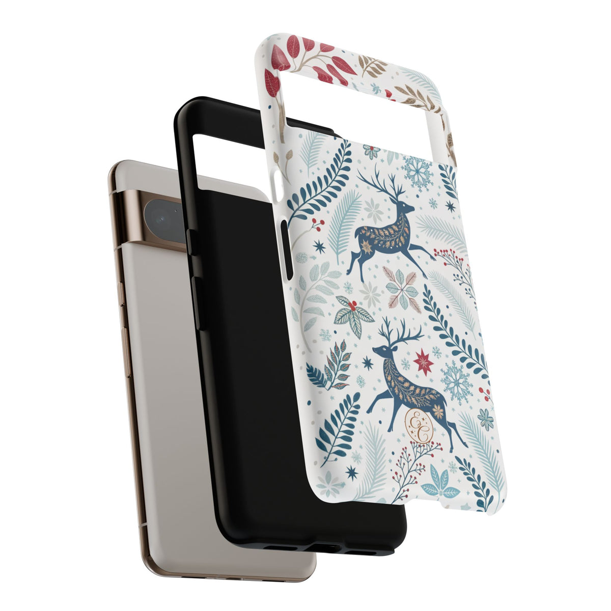 Blue Winter Deer Phone Case