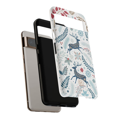 Blue Winter Deer Phone Case