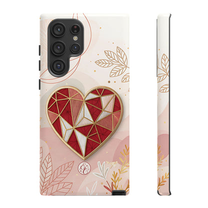 Geometric Heart Tough Phone Case