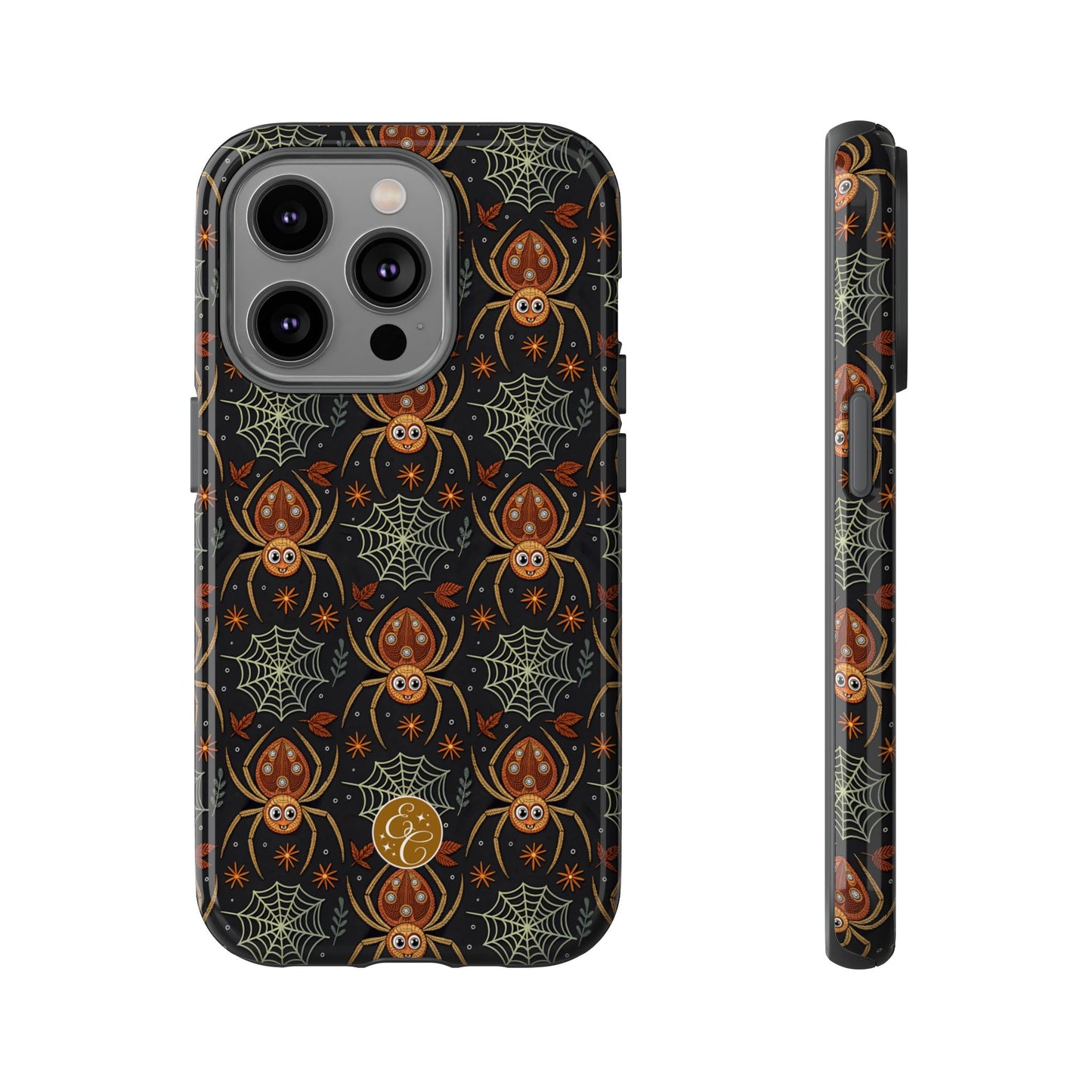 Boho Halloween Spider Pattern Tough Phone Case
