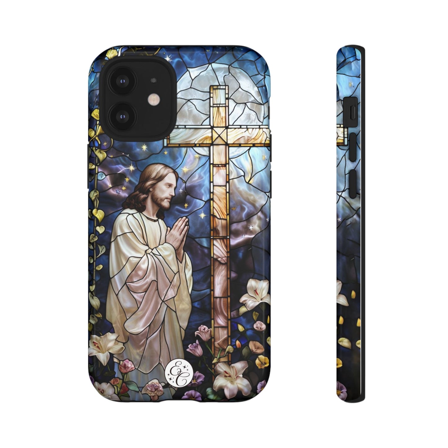 Jesus Praying Stained Glass Tough Phone Case