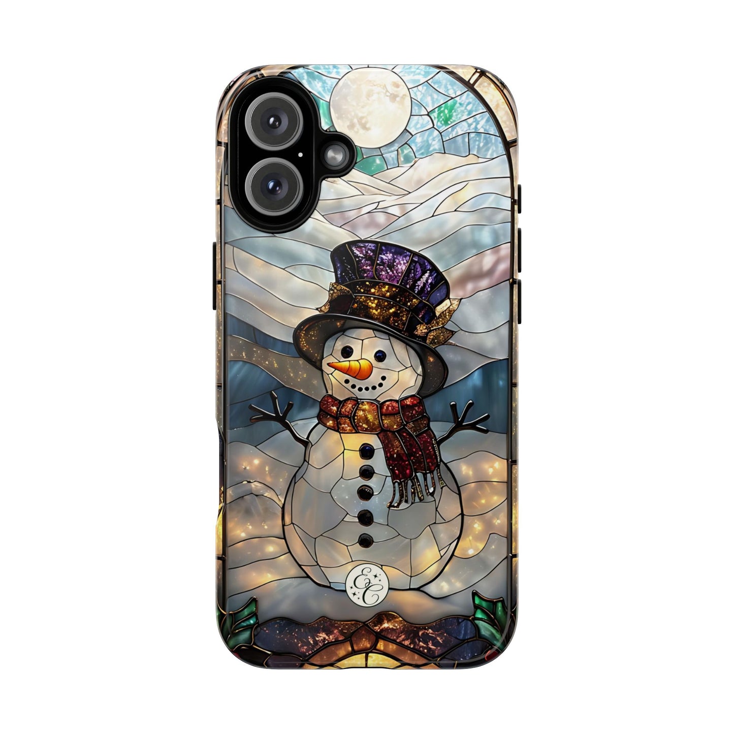 Snowman Stained Glass Tough Phone Case