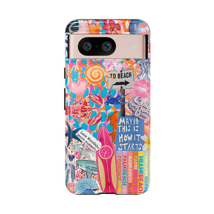 Colorful Beach Collage Tough Phone Case