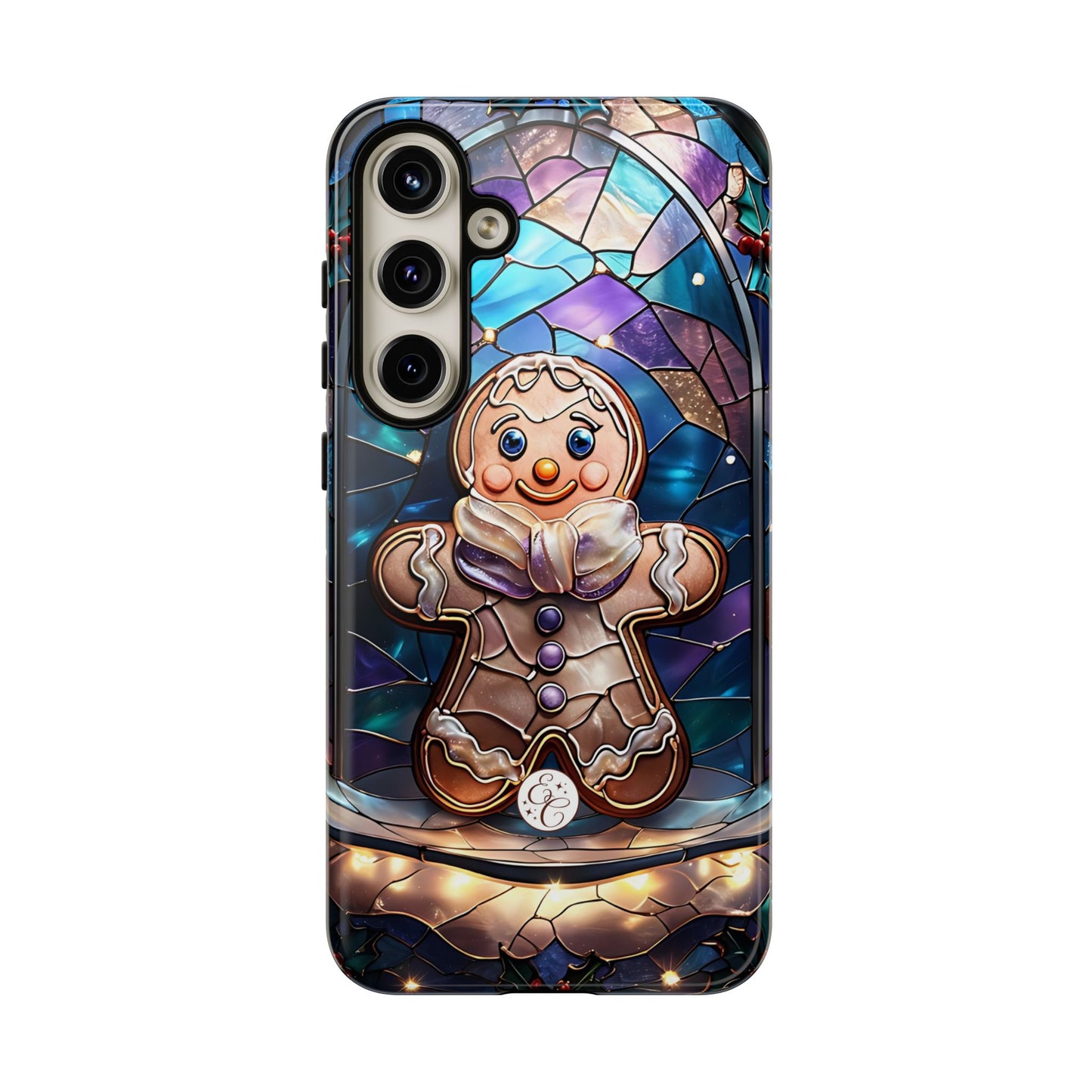 Gingerbread Man Stained Glass Tough Phone Case