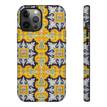 Vintage Floral Tile Tough Phone Case