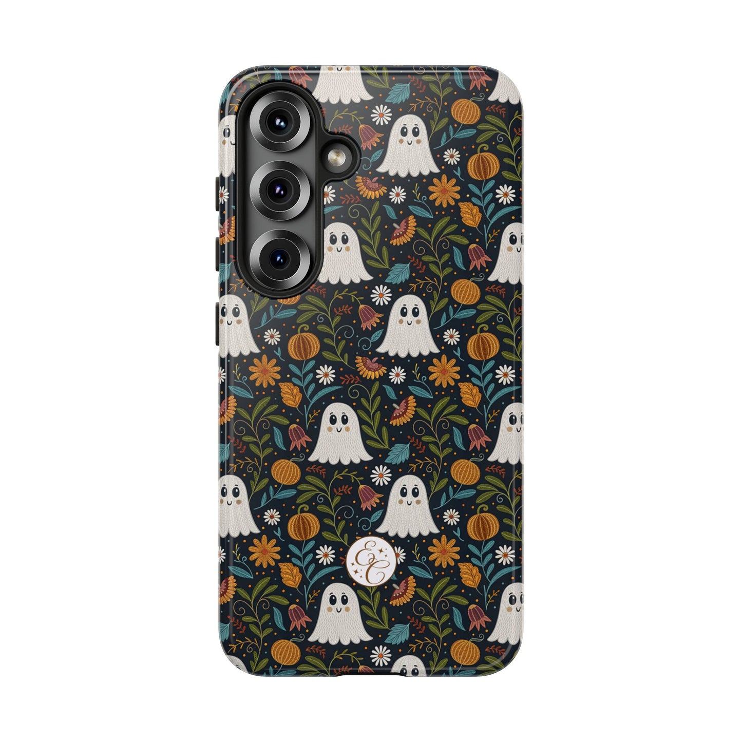 Boho Halloween Ghost Pattern Tough Phone Case