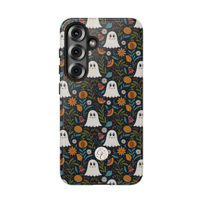 Boho Halloween Ghost Pattern Tough Phone Case