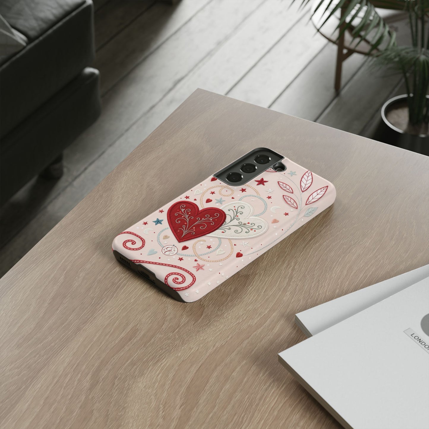 Interlinked Hearts Tough Phone Case