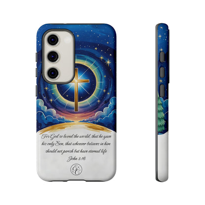 Celestial Cross - John 3:16 Tough Phone Case