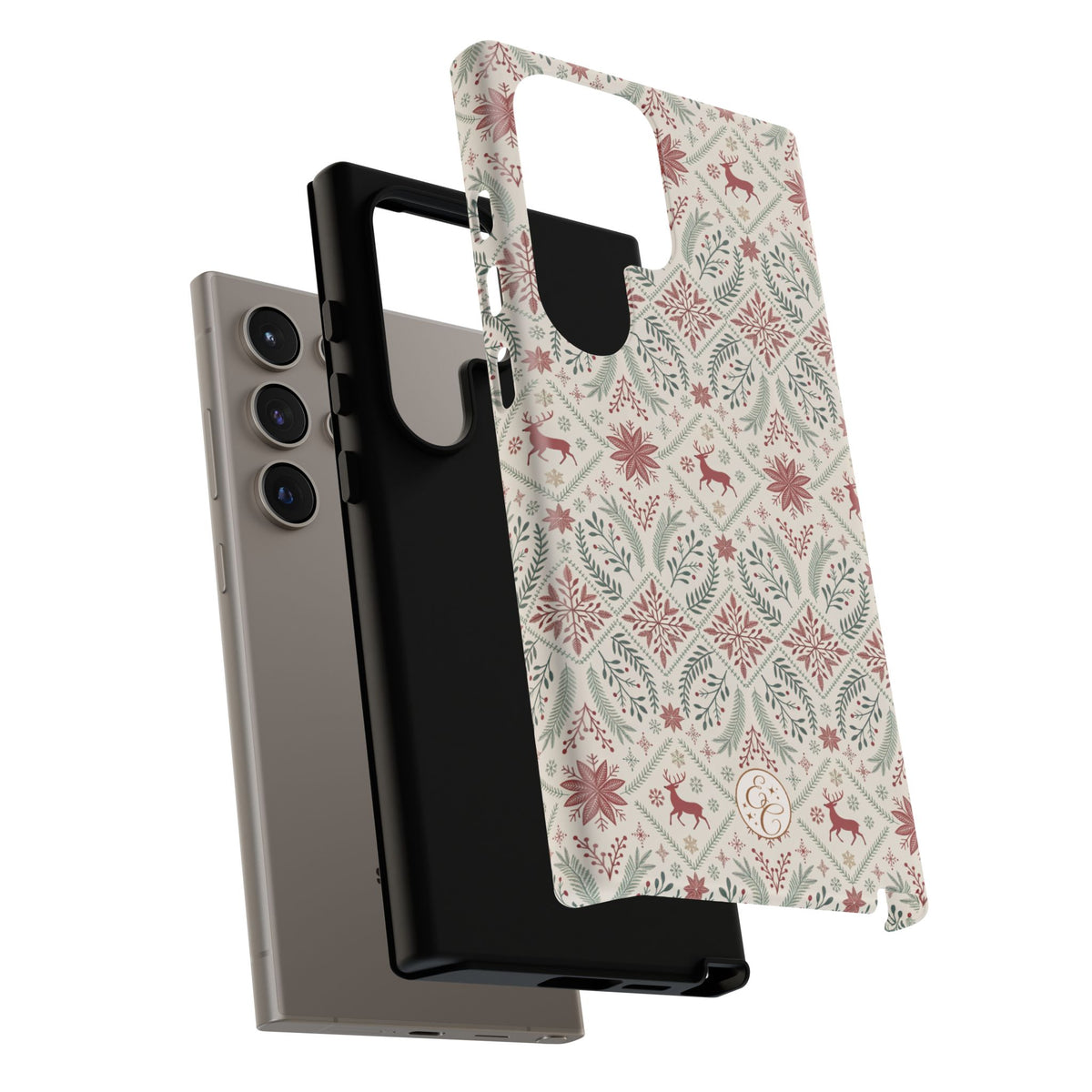 Red Reindeer Christmas Pattern Phone Case