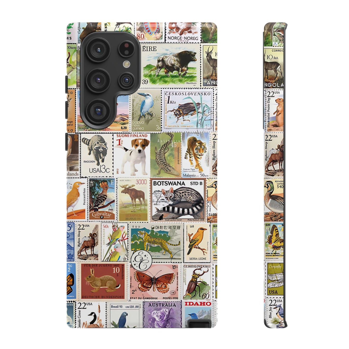 Wildlife Stamp Collage Tough Phone Case