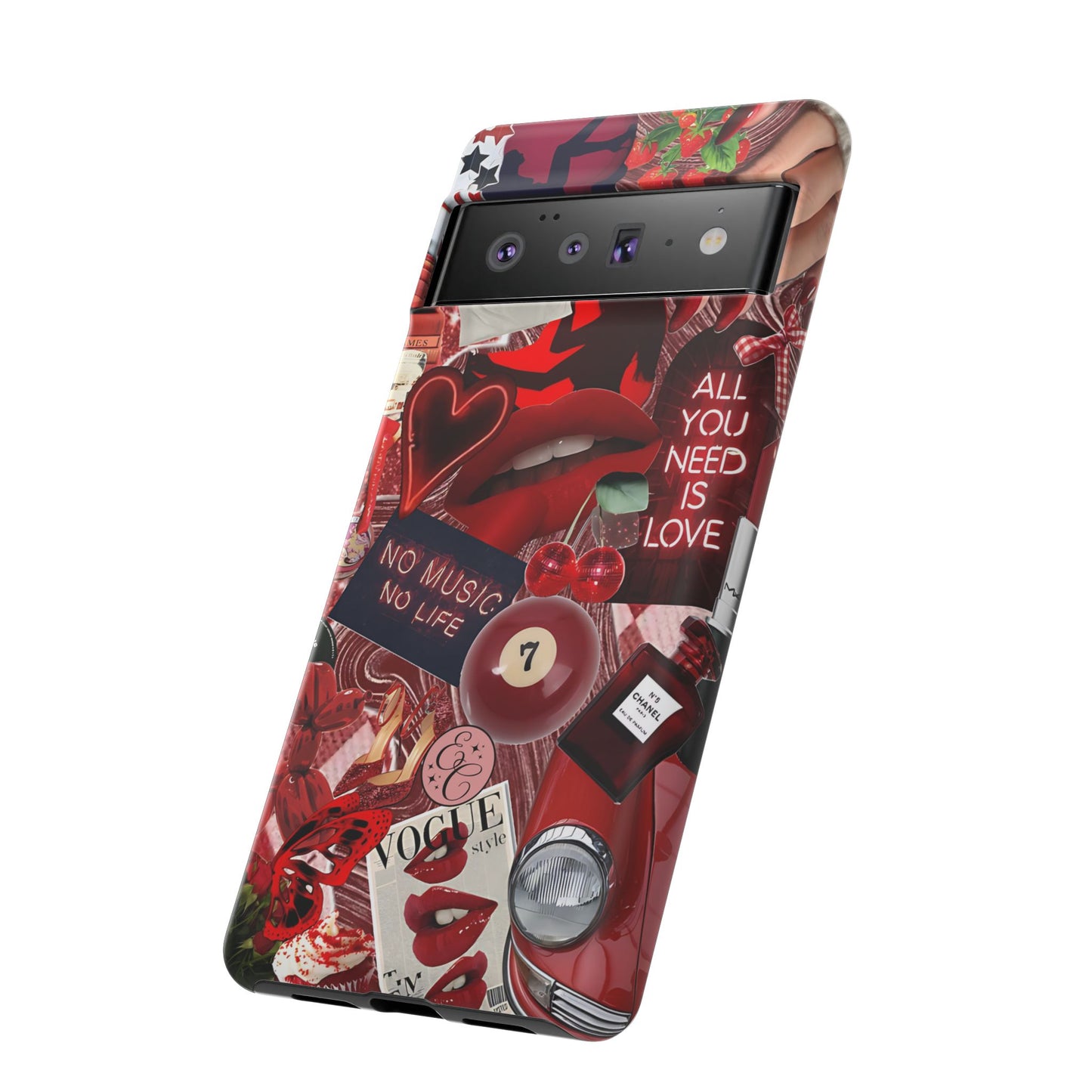 Red Aesthetic Collage Tough Phone Case