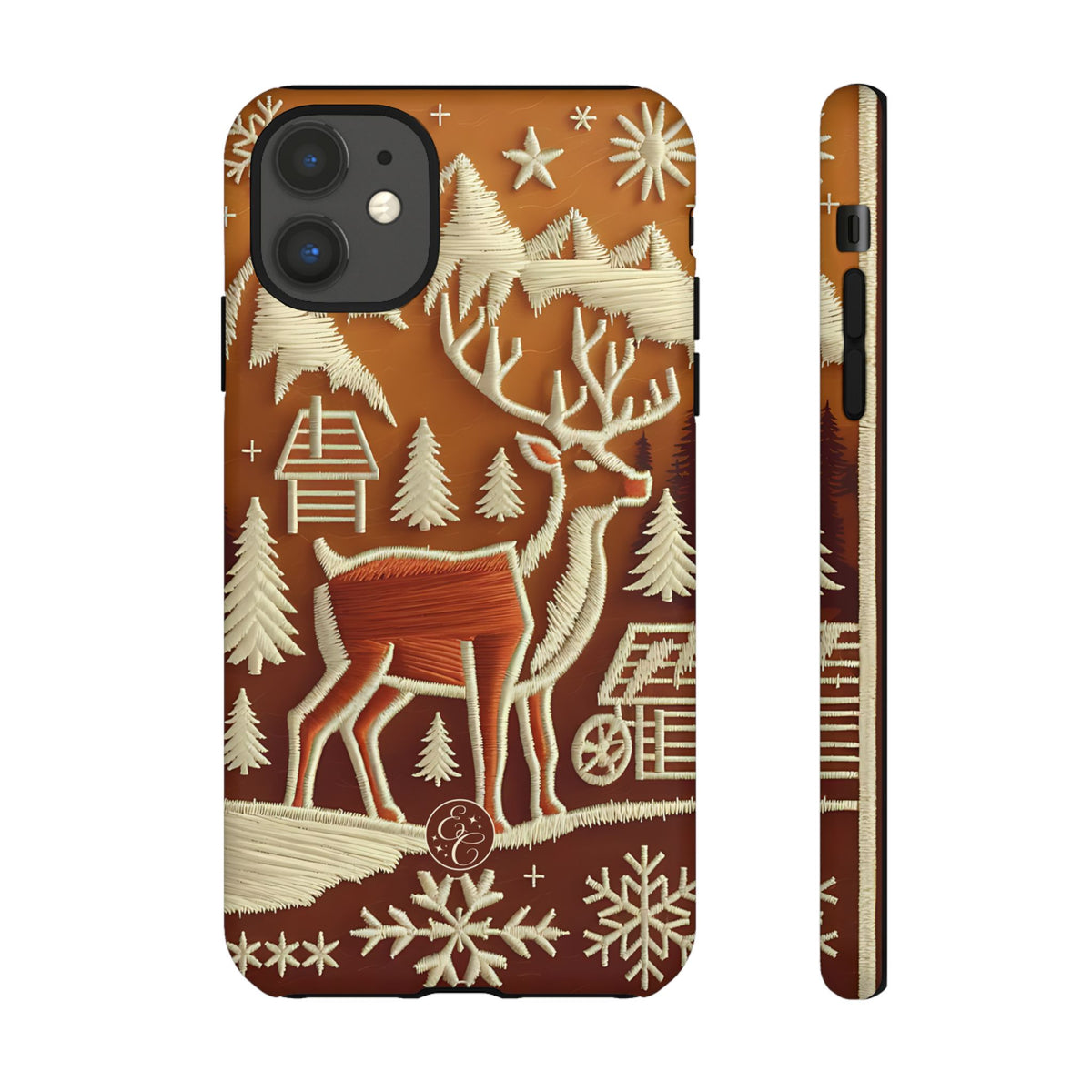 Rustic Reindeer Christmas Phone Case