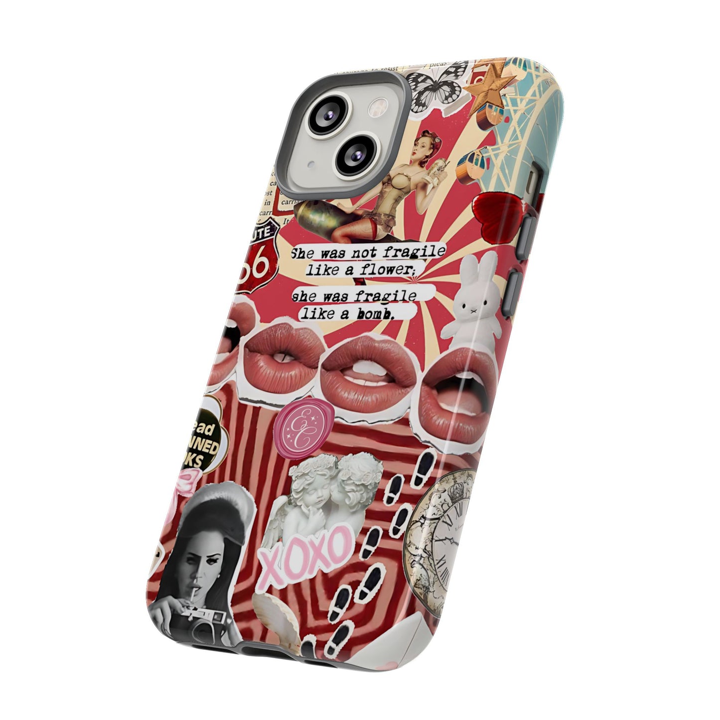 Retro Feminist Collage Tough Phone Case