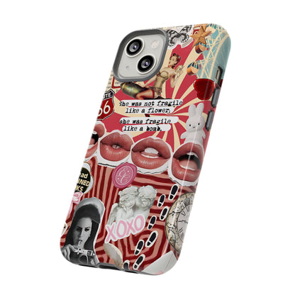 Retro Feminist Collage Tough Phone Case