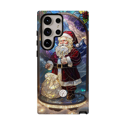 Santa Claus Stained Glass Tough Phone Case