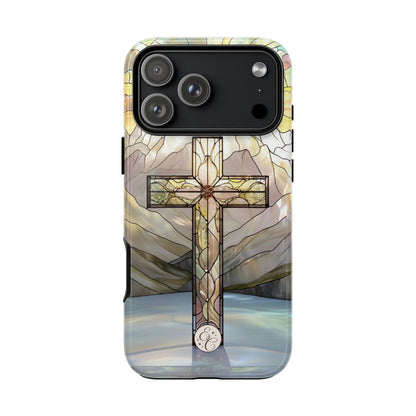 Stained Glass Cross Tough Phone Case