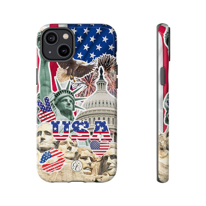 Patriotic USA Collage Tough Phone Case