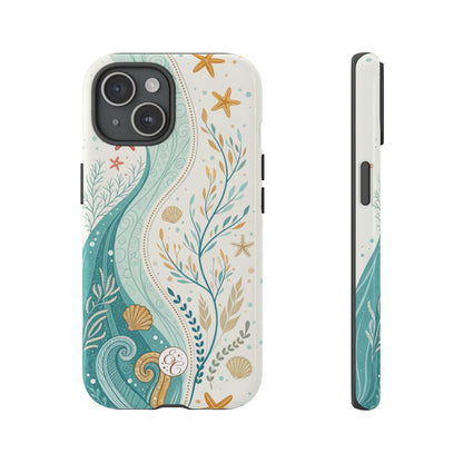 Ocean Boho Doodle Tough Phone Case