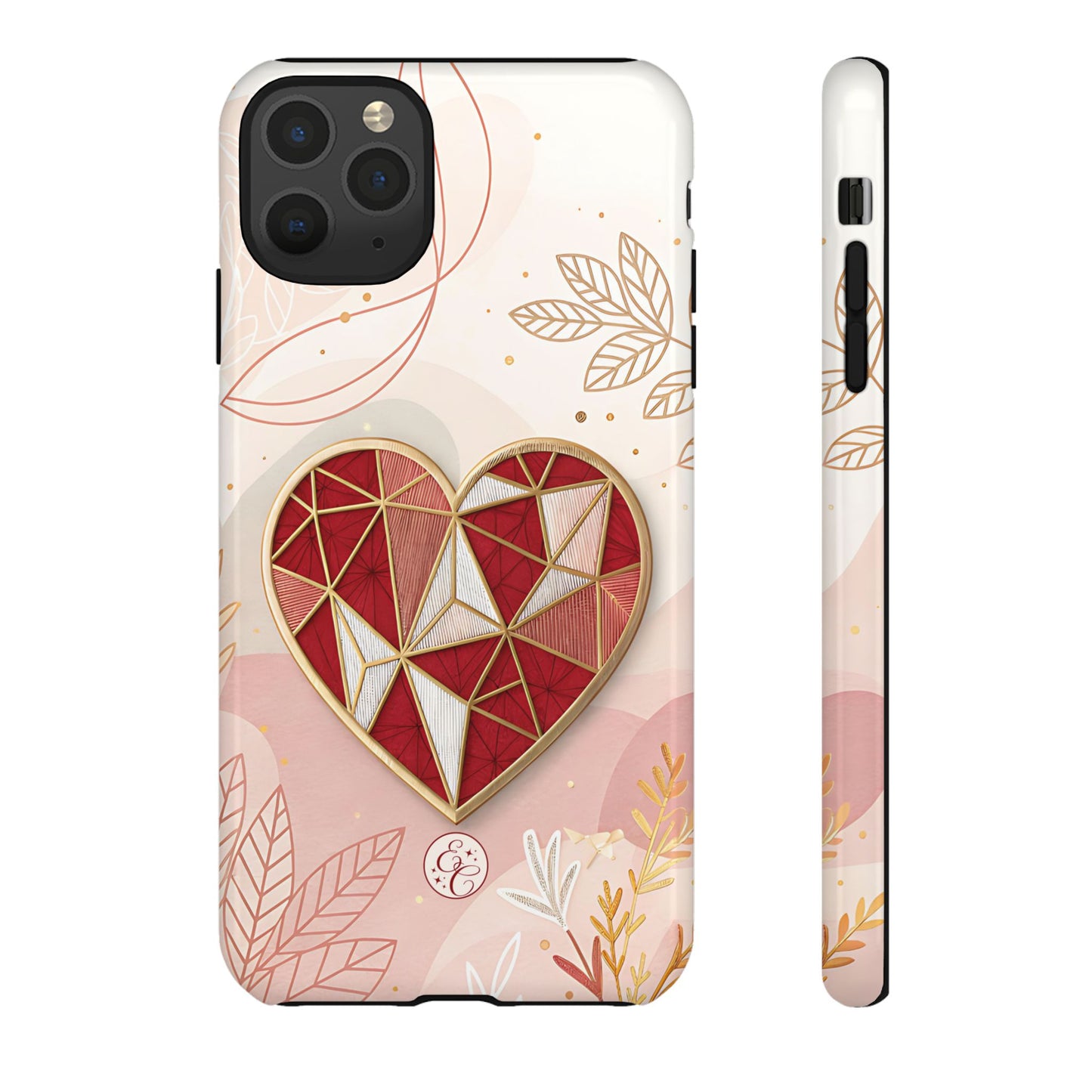 Geometric Heart Tough Phone Case