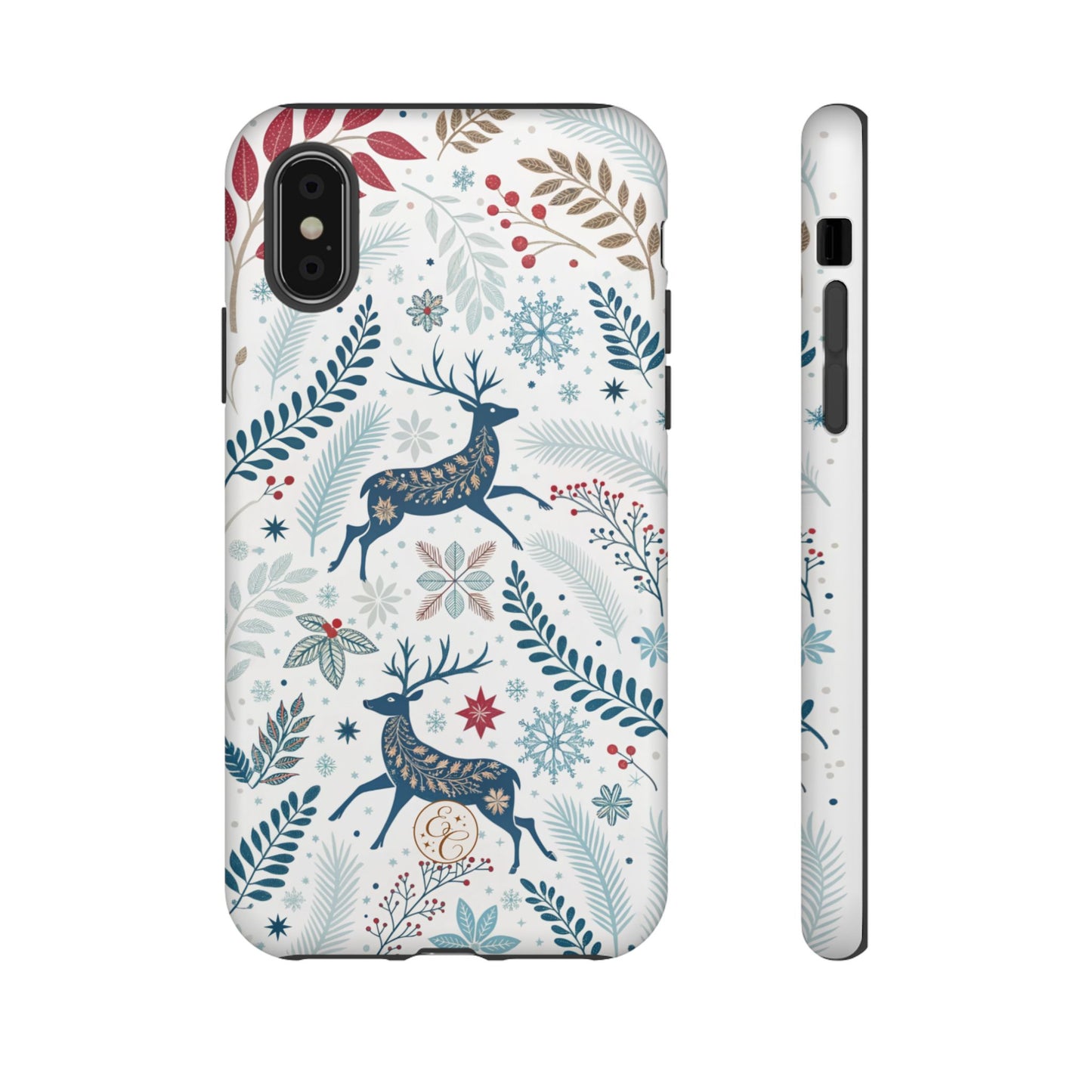 Blue Winter Deer Tough Phone Case