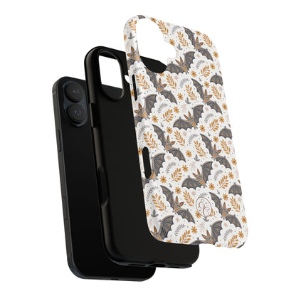 Boho Bat Pattern Halloween Phone Case