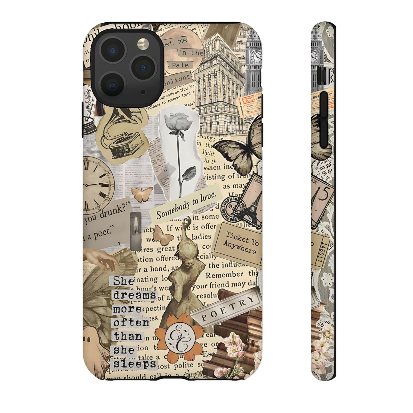 Library Romance Collage Tough Phone Case