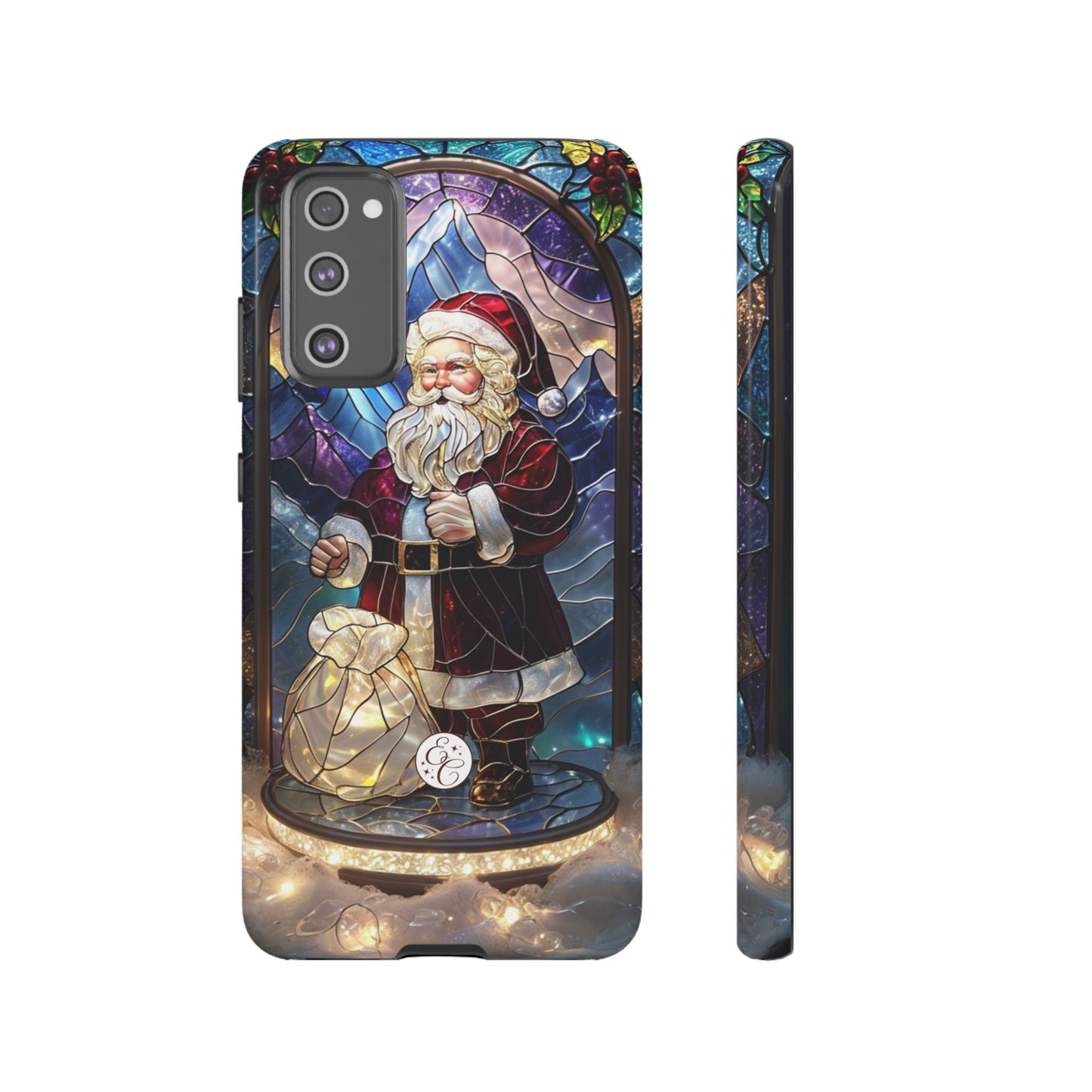 Santa Claus Stained Glass Tough Phone Case