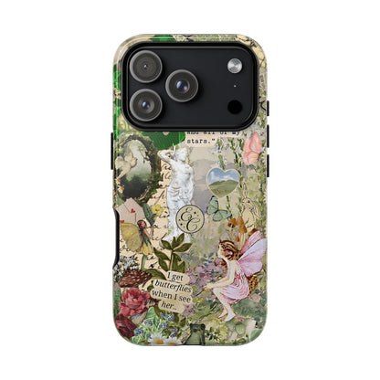 Vintage Botanical Collage Tough Phone Case